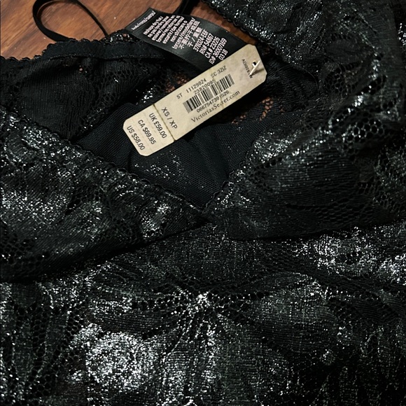 Victoria's Secret black glitter thong bodysuit. - Picture 2 of 4